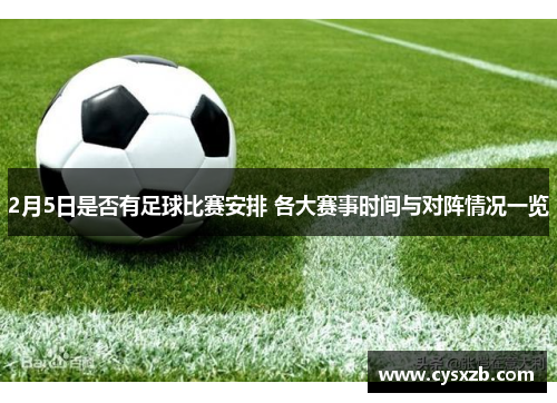 2月5日是否有足球比赛安排 各大赛事时间与对阵情况一览